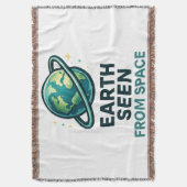 Lustiger Astronaut Planeten Decke (Vorderseite Vertikal)