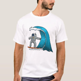 Lustiger Astronaut surft T-Shirt
