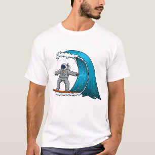 Lustiger Astronaut surft T-Shirt