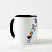 lustiger Astronaut Tasse (Vorderseite Links)