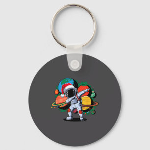 Lustiger Astronaut Weihnachten Weltraum Planeten S Schlüsselanhänger