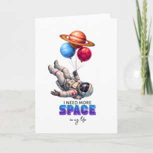 Lustiger Astronauten-Planet-Ballons - Ich brauche Karte