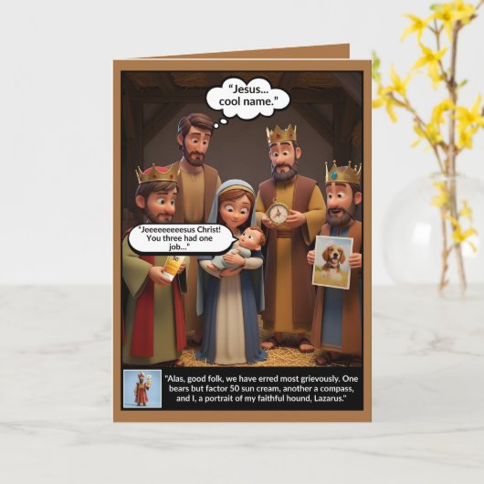 Lustiger Atheist Karte (Gelbe Blume)