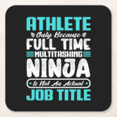 Lustiger Athlet Multitasking Sport Athletik Beruf  Rechteckiger Pappuntersetzer (Vorderseite)