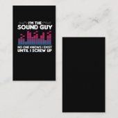Lustiger Audioingenieur-Techniker bin ich der Visitenkarte (Vorne/Hinten)