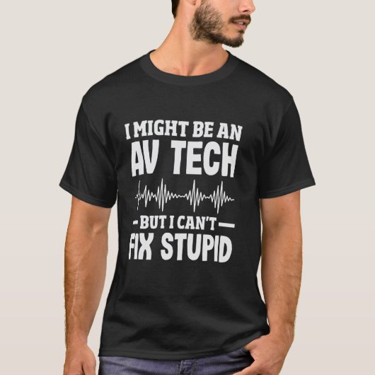 Lustiger Audiovisueller Techniker löst Probleme AV T-Shirt (Vorderseite)