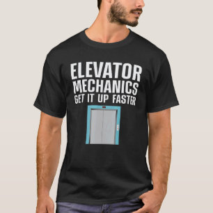 Lustiger Aufzug Mechaniker Kunst Männer Maschinist T-Shirt