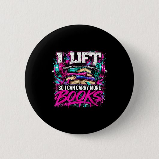 Lustiger Aufzug mehr Bücher Workout Leser Stärke Button (Vorderseite)