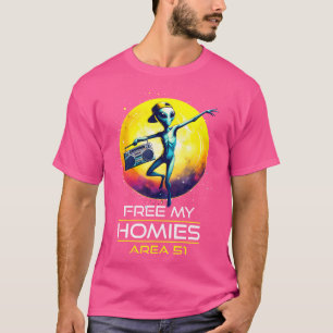 Lustiger Außerirdischer Befreie Meine Kumpels Area T-Shirt