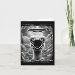 Lustiger Außerirdischer Truthahn Ufo Selfie Ernted Karte