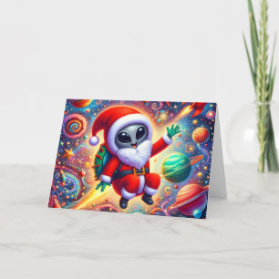 Lustiger außerirdischer Weihnachtsmann Weihnachten