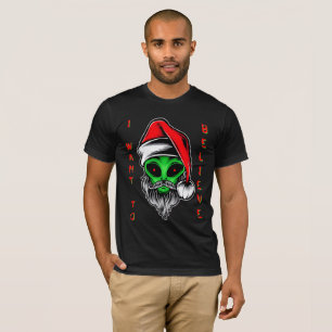 Lustiger Außerirdischer Weihnachtsmann Weihnachten T-Shirt