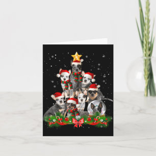 Lustiger Australian Cattle Dog Hund Weihnachtsbaum Karte