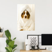 Lustiger Australian Shepherd Badezimmerdruck Poster (Heimbüro)