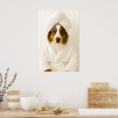 Lustiger Australian Shepherd Badezimmerdruck Poster (Küche)