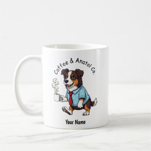 Lustiger Australian Shepherd Hund Geschäftsanzug K Kaffeetasse