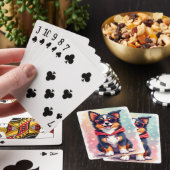 Lustiger Australian Shepherd Kawaii Hund Spielkarten (In Situ)