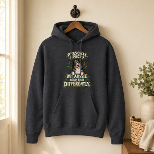 Lustiger Australian Shepherd Persönlicher Raum Hoodie