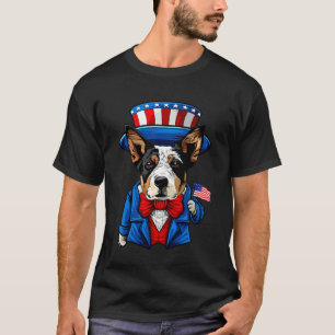 Lustiger australischer Cattle Dog 4. Juli, Amerika T-Shirt