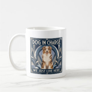 Lustiger australischer Hund führt das Haus Coffee Kaffeetasse