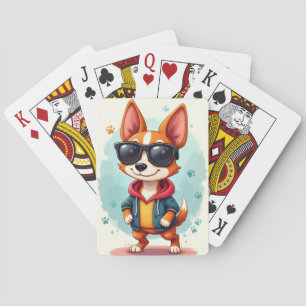 Lustiger australischer Kelpie Kawaii Hund Spielkarten