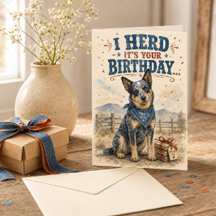 Lustiger Australischer Treibhund Geburtstag Karte