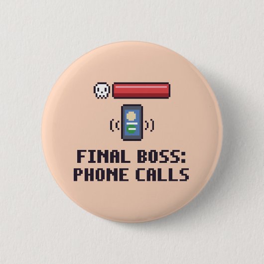 Lustiger Autismus-Endboss-Telefon-Button Button (Vorderseite)