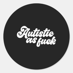 Lustiger Autistischer Als Autismus-Bewusstsein Sar Runder Aufkleber