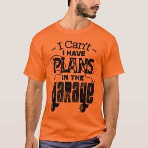Lustiger Auto-Fahrrad-Mechaniker-Garagenplan Vinta T-Shirt