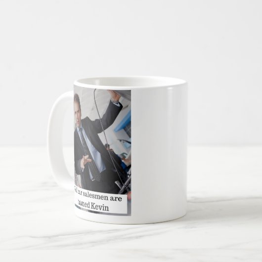 Lustiger Auto-Verkäufer Kaffeetasse (Vorderseite Links)