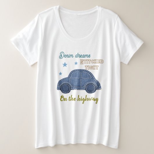 lustiger Autoslogan Große Größe T-Shirt (Design vorne)