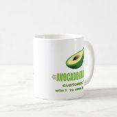 Lustiger Avocado-Fan Kaffeetasse (VorderseiteRechts)