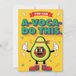 lustiger Avocado-positiver-kawaii-Fruchtschwarm Dankeskarte