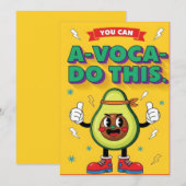 lustiger Avocado-positiver-kawaii-Fruchtschwarm Dankeskarte (Vorne/Hinten)