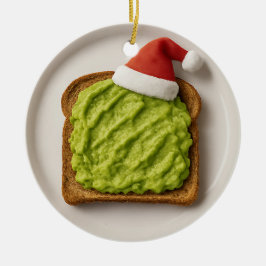 Lustiger Avocado Toast – Personalisiertes Weihnach Keramik Ornament