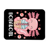 Lustiger Axolotl-Bubble-Tea Magnet (Horizontal)