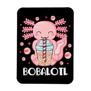 Lustiger Axolotl-Bubble-Tea Magnet