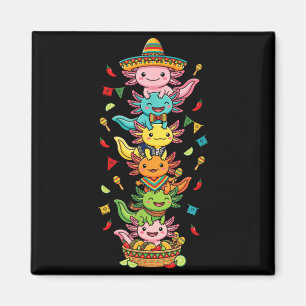 Lustiger Axolotl Cinco De Mayo Kinder Männer Fraue Magnet