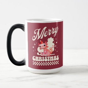 Lustiger Axolotl Frohe Weihnachten Tasse
