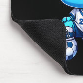 Lustiger Axolotl Fußballspieler Junge Mädchen  Mousepad (Ecke)