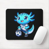Lustiger Axolotl Fußballspieler Junge Mädchen  Mousepad (Mit Mouse)