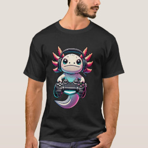 Lustiger Axolotl Retro-Gamer Videospiele Jungen Mä T-Shirt