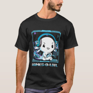 Lustiger Axolotl spielt Konsolen-Videospiele Axolo T-Shirt