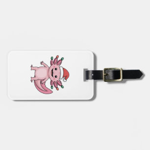 Lustiger Axolotl Weihnachtsmann Hut Xmas Outfit Gepäckanhänger