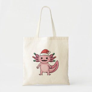 Lustiger Axolotl Weihnachtsmann Hut Xmas Outfit Tragetasche