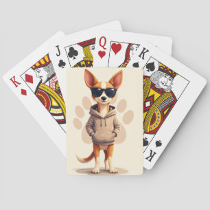 Lustiger Azawakh Kawaii Hund Spielkarten