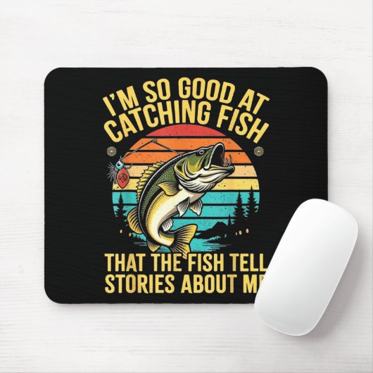 Lustiger B-Angler-Spruch Angler Köder Humor Mousepad (Mit Mouse)