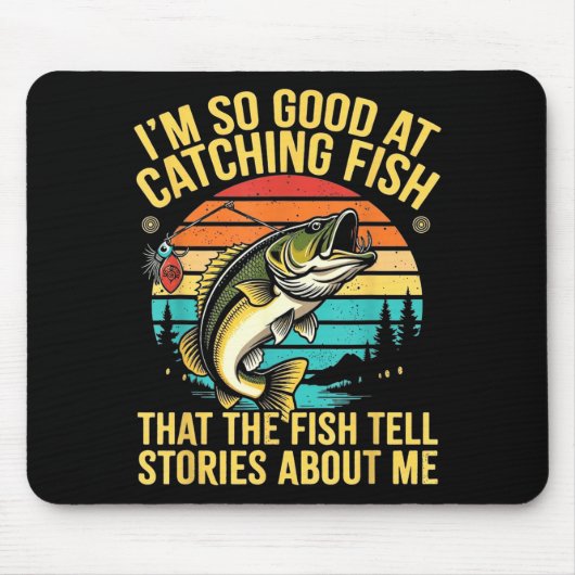 Lustiger B-Angler-Spruch Angler Köder Humor Mousepad (Vorne)