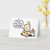 Lustiger Baby-Geburtstag Karte (Gelbe Blume)