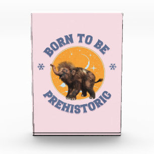 Lustiger Baby-Mammut-Vorzeit-Geburtstag Fotoblock